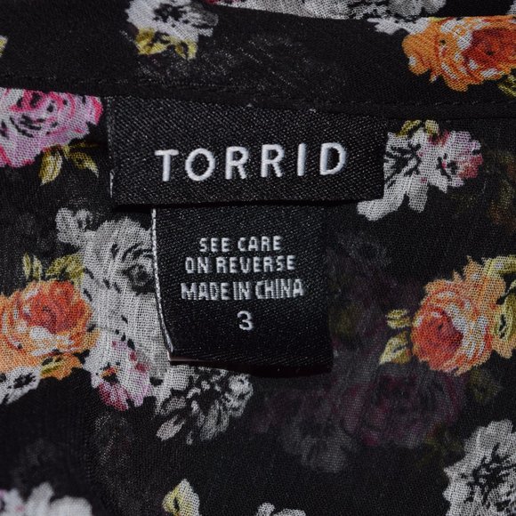 Torrid Floral Babydoll Tank size 3 - Picture 5 of 7